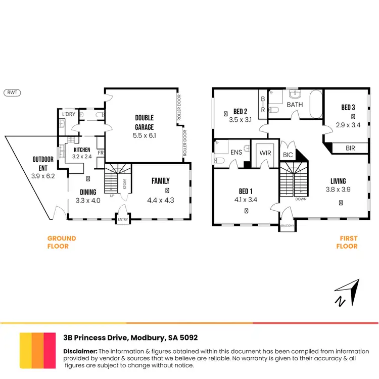 Floorplan of Homely house listing, 3B Princess Drive, Modbury SA 5092