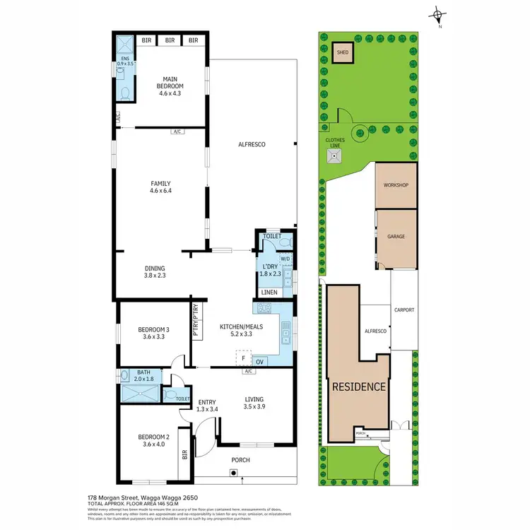 Floorplan of Homely house listing, 178 Morgan Street, Wagga Wagga NSW 2650