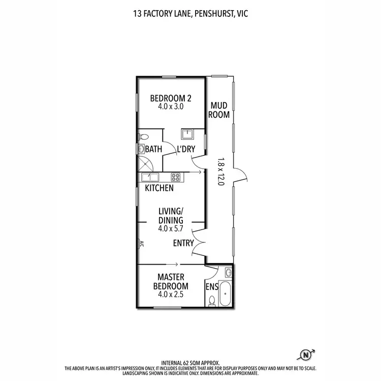 Floorplan of Homely house listing, 13 Factory Lane, Penshurst VIC 3289