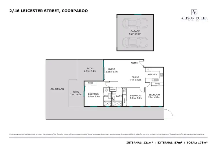 Floorplan of Homely unit listing, 2/46 Leicester Street, Coorparoo QLD 4151
