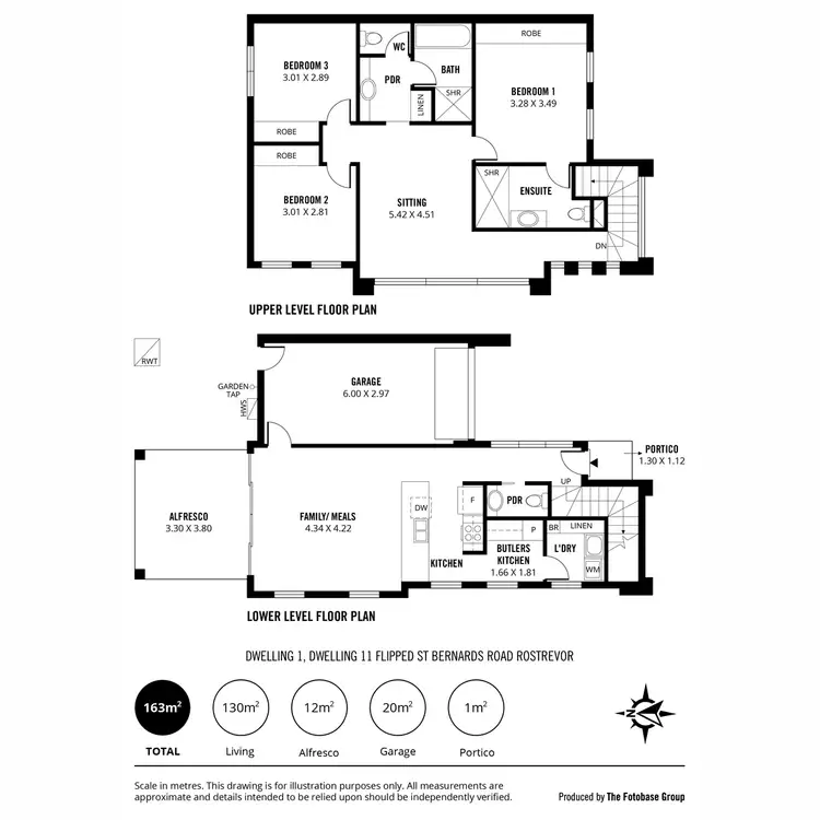 Floorplan of Homely townhouse listing, 1/131 St Bernards Road, Rostrevor SA 5073