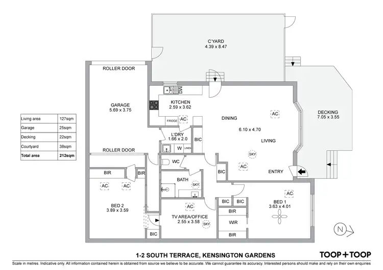 Floorplan of Homely unit listing, 1/2 South Terrace, Kensington Gardens SA 5068