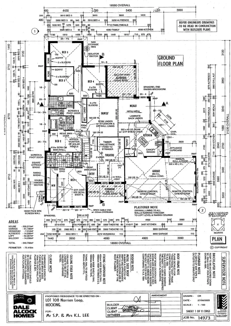 Floorplan of Homely house listing, 15 Narrien Loop, Hocking WA 6065