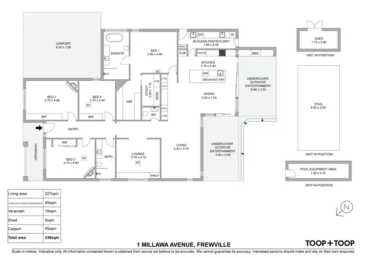 Floorplan of Homely house listing, 1 Millawa Avenue, Frewville SA 5063
