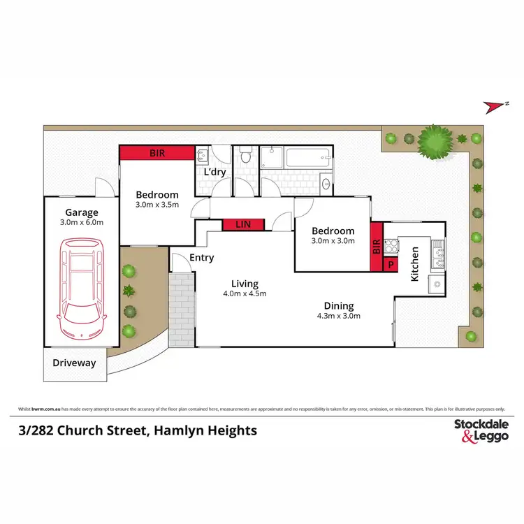 Floorplan of Homely townhouse listing, 3/282 Church Street, Hamlyn Heights VIC 3215