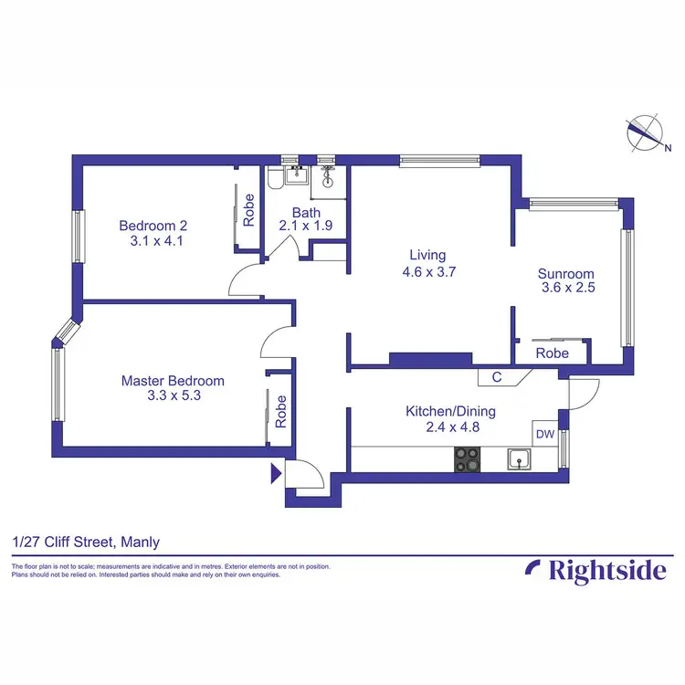 Floorplan of Homely unit listing, 1/27 Cliff Street, Manly NSW 2095
