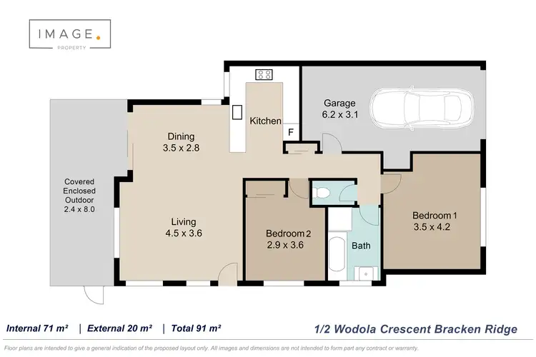 Floorplan of Homely apartment listing, 1/2 Wodala Crescent, Bracken Ridge QLD 4017
