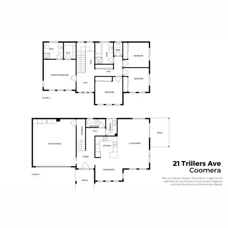 Floorplan of Homely house listing, 21 Trillers Avenue, Coomera QLD 4209