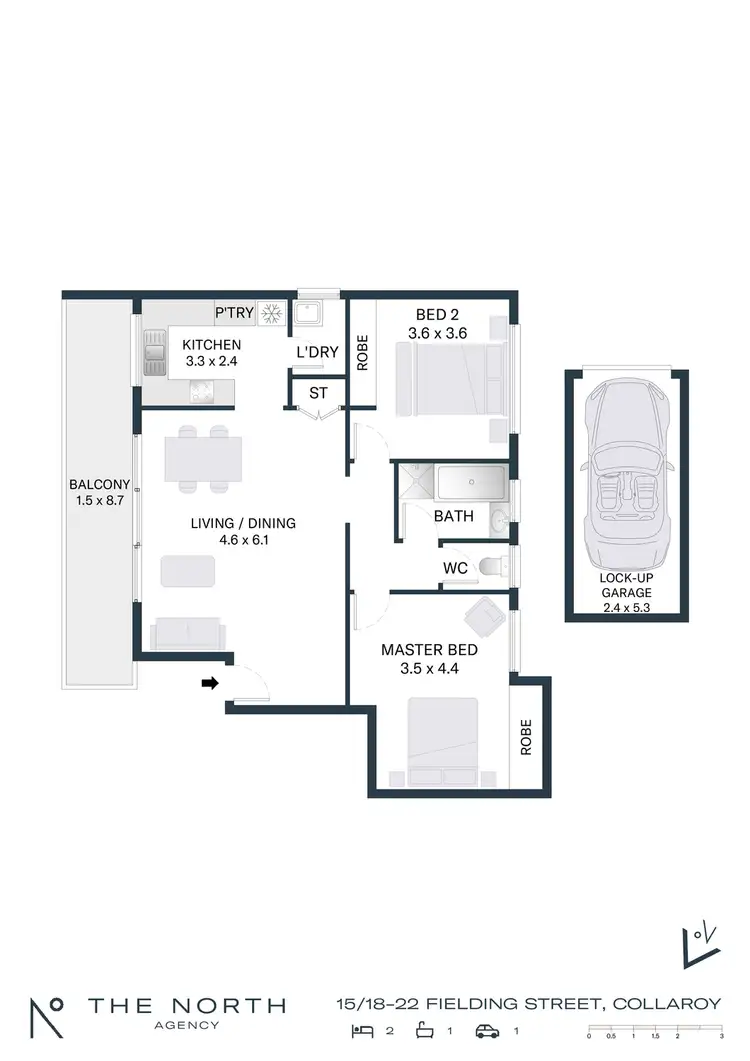 Floorplan of Homely apartment listing, 15/18-22 Fielding Street, Collaroy NSW 2097