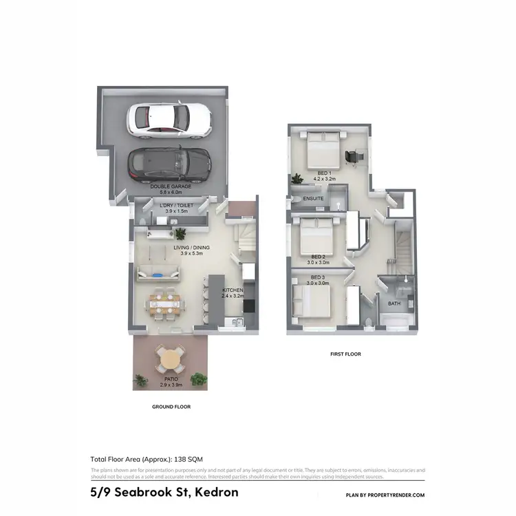 Floorplan of Homely townhouse listing, 5/9 Seabrook Street, Kedron QLD 4031