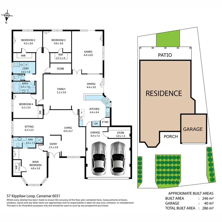 Floorplan of Homely house listing, 57 Kippilaw Loop, Carramar WA 6031
