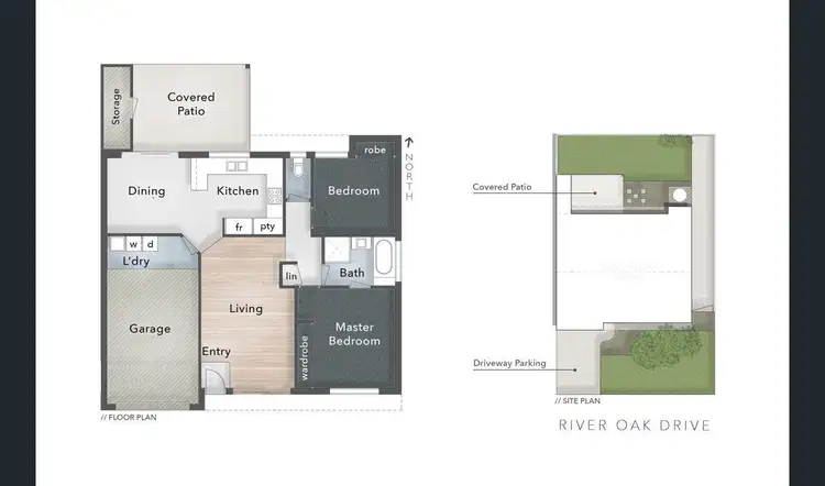 Floorplan of Homely semi-detached listing, 2/16 River Oak Drive, Helensvale QLD 4212