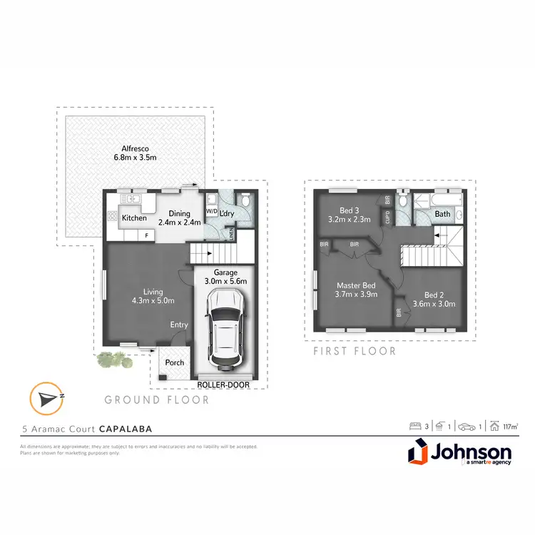 Floorplan of Homely townhouse listing, 1/5 Aramac Court, Capalaba QLD 4157