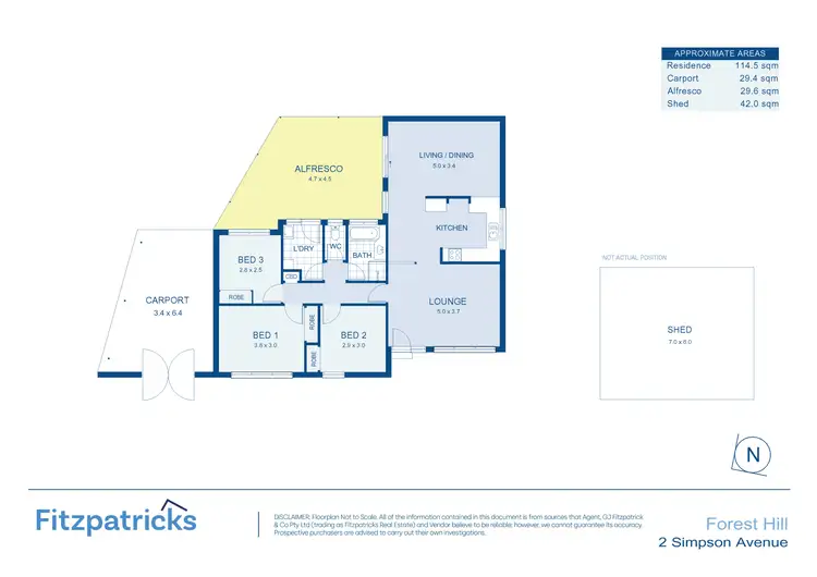 Floorplan of Homely house listing, 2 Simpson Avenue, Forest Hill NSW 2651