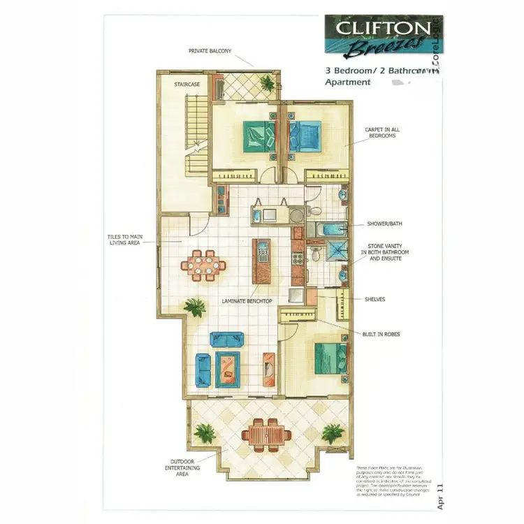 Floorplan of Homely apartment listing, 11/1804 Captain Cook Highway, Clifton Beach QLD 4879