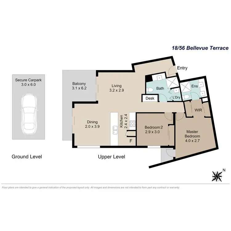 Floorplan of Homely apartment listing, 18/56 Bellevue Terrace, St Lucia QLD 4067