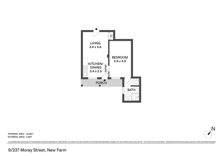Floorplan of Homely apartment listing, 9/237 Moray Street, New Farm QLD 4005