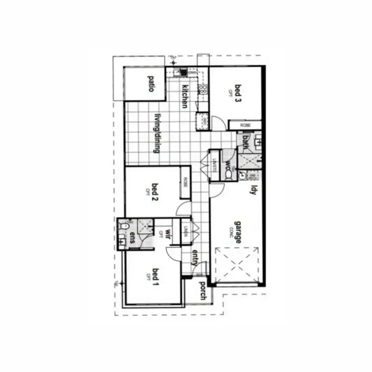 Floorplan of Homely semi-detached listing, 3B Torrey Street, Hidden Valley QLD 4703