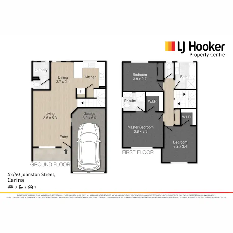 Floorplan of Homely townhouse listing, 43/50 Johnston Street, Carina QLD 4152