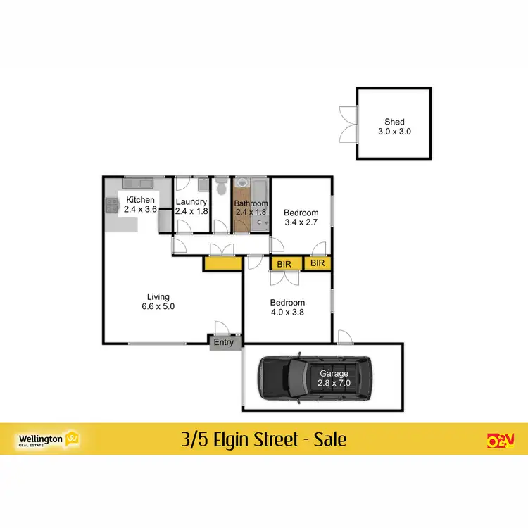 Floorplan of Homely unit listing, 3/5 Elgin Street, Sale VIC 3850