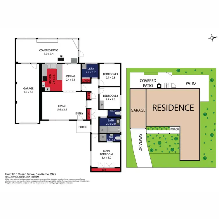 Floorplan of Homely unit listing, 3/13 Ocean Grove, San Remo VIC 3925