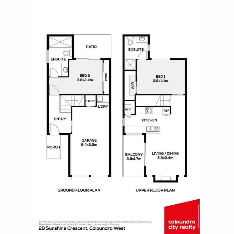 Floorplan of Homely semi-detached listing, 2B Sunshine Crescent, Caloundra West QLD 4551