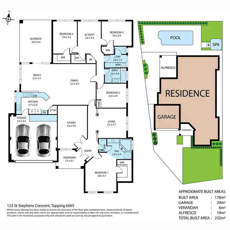 Floorplan of Homely house listing, 123 St Stephens Crescent, Tapping WA 6065