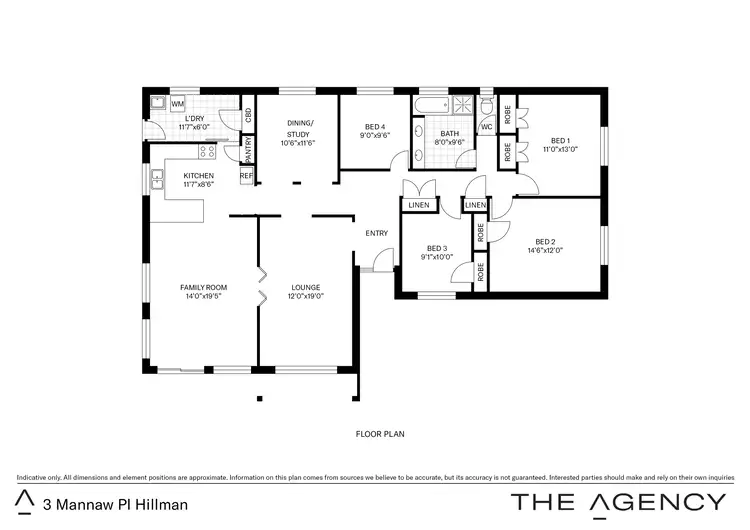 Floorplan of Homely house listing, 3 Mannaw Place, Hillman WA 6168