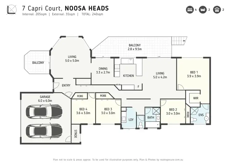 Floorplan of Homely house listing, 7 Capri Court, Noosa Heads QLD 4567