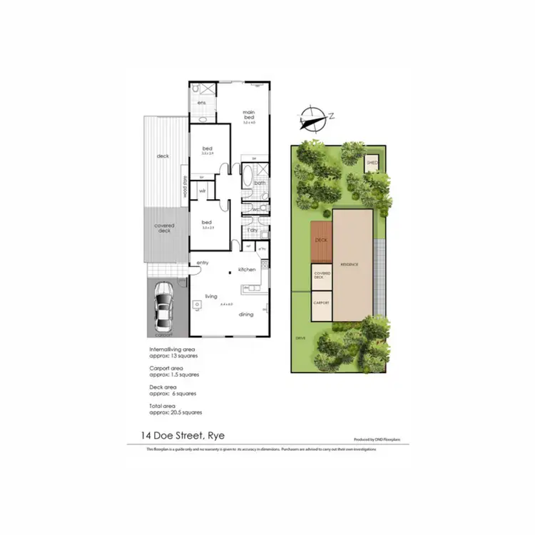Floorplan of Homely house listing, 14 Doe Street, Rye VIC 3941
