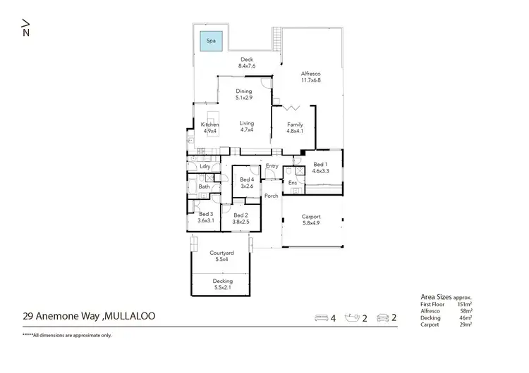 Floorplan of Homely house listing, 29 Anemone Way, Mullaloo WA 6027