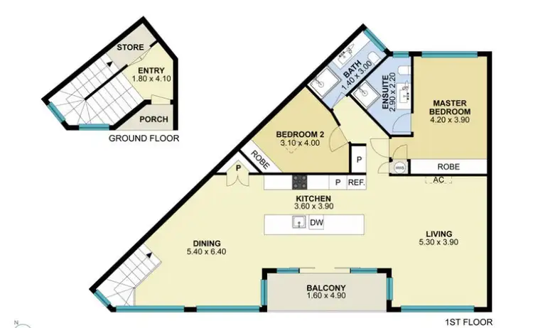 Floorplan of Homely apartment listing, 1/1 Hoylake Grove, Mornington VIC 3931