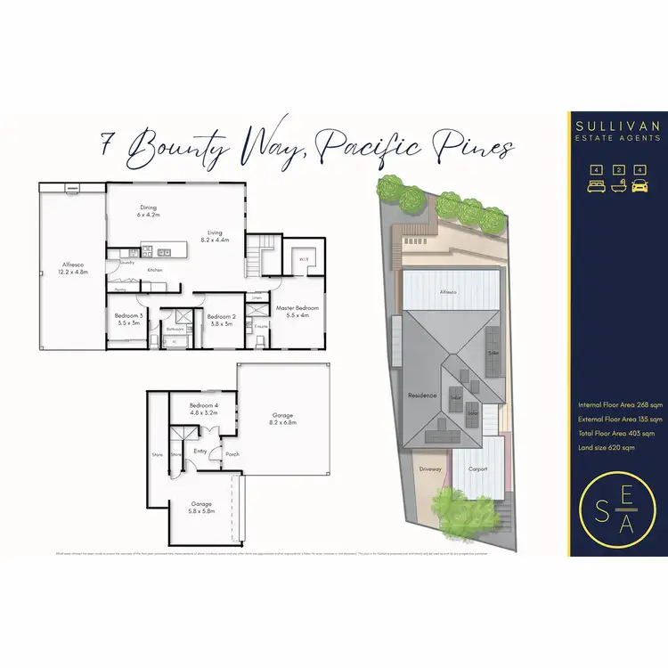 Floorplan of Homely house listing, 7 Bounty Way, Pacific Pines QLD 4211