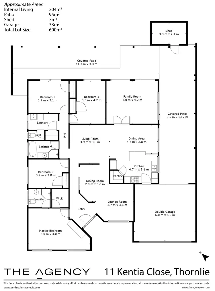 Floorplan of Homely house listing, 11 Kentia Close, Thornlie WA 6108