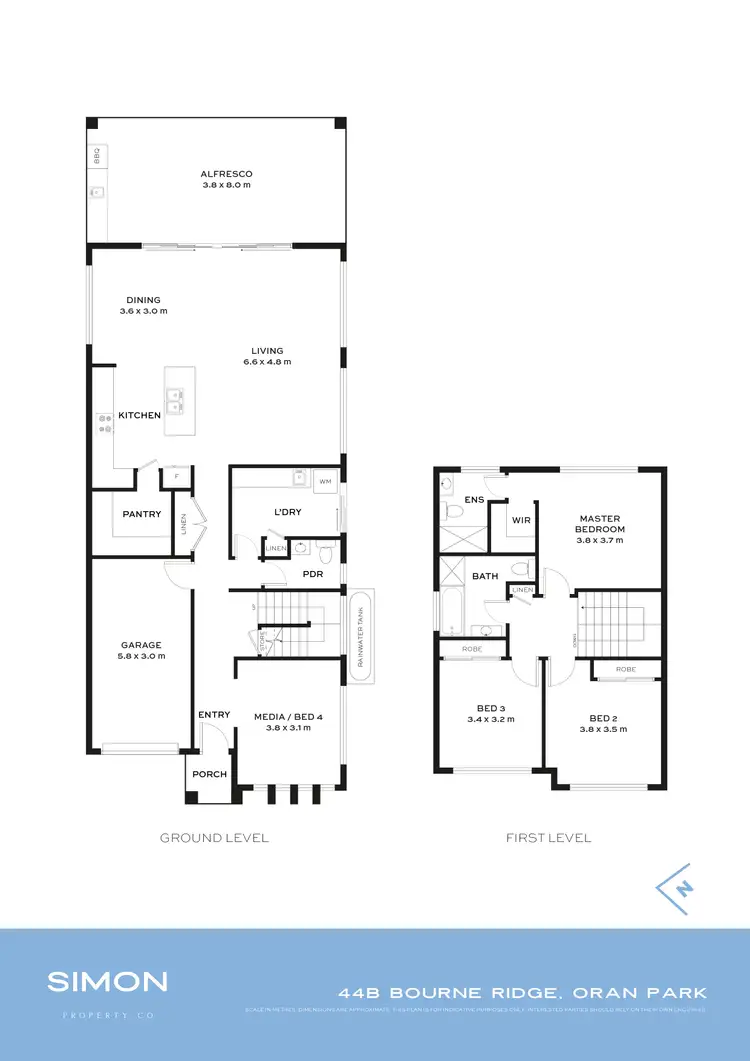 Floorplan of Homely house listing, 44B Bourne Ridge, Oran Park NSW 2570