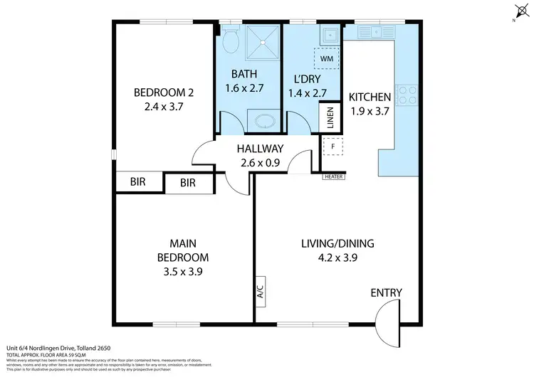 Floorplan of Homely unit listing, 6/4 Nordlingen Drive, Tolland NSW 2650