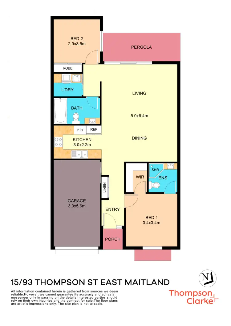 Floorplan of Homely unit listing, 15/93 Thompson Street, East Maitland NSW 2323