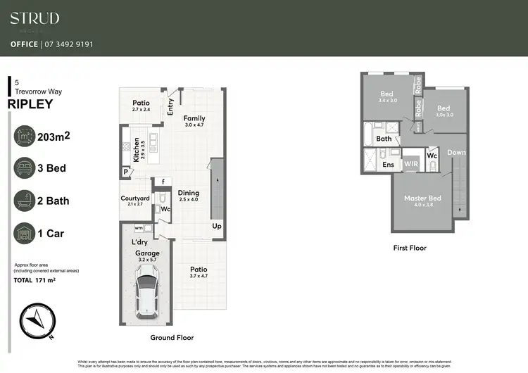 Floorplan of Homely townhouse listing, 5 Trevorrow Way, Ripley QLD 4306