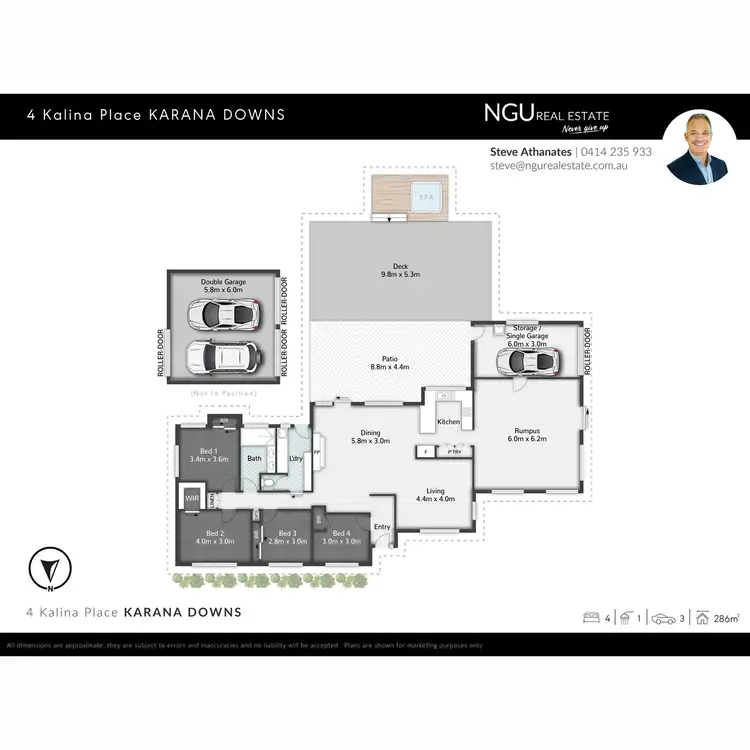 Floorplan of Homely house listing, 4 Kalina Place, Karana Downs QLD 4306