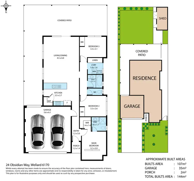 Floorplan of Homely house listing, 24 Obsidian Way, Wellard WA 6170