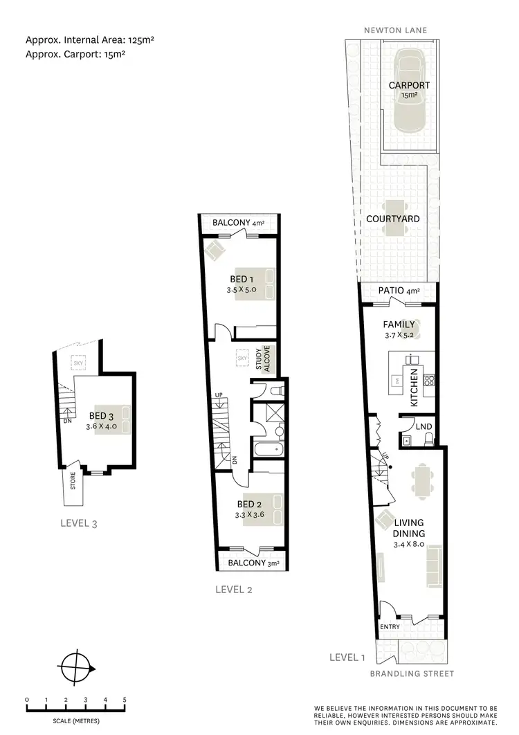 Floorplan of Homely terrace listing, 61A Brandling Street, Alexandria NSW 2015