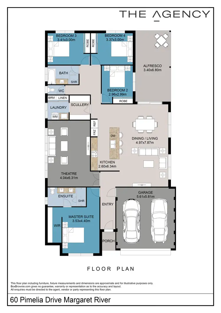 Floorplan of Homely house listing, 60 Pimelia Drive, Margaret River WA 6285