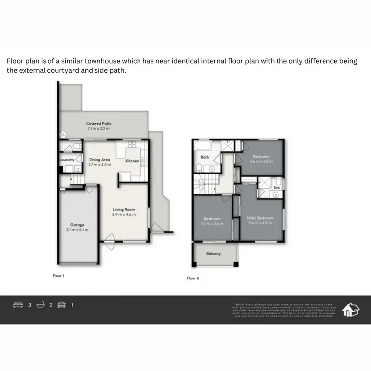 Floorplan of Homely townhouse listing, 57/81 Network Drive, Wynnum West QLD 4178