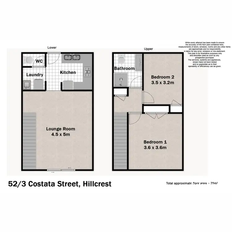 Floorplan of Homely townhouse listing, 52/3 Costata Street, Hillcrest QLD 4118