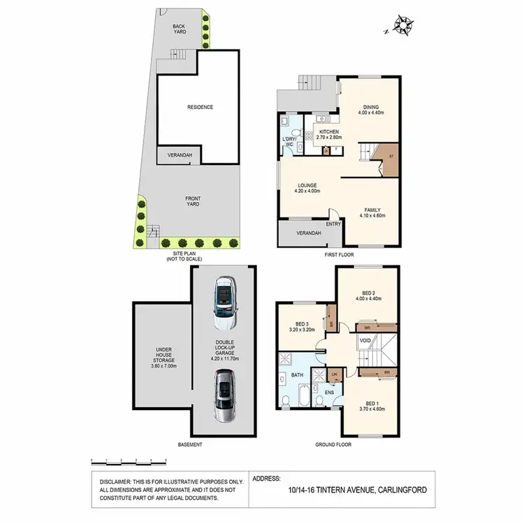Floorplan of Homely townhouse listing, 10/14-16 Tintern Avenue, Carlingford NSW 2118