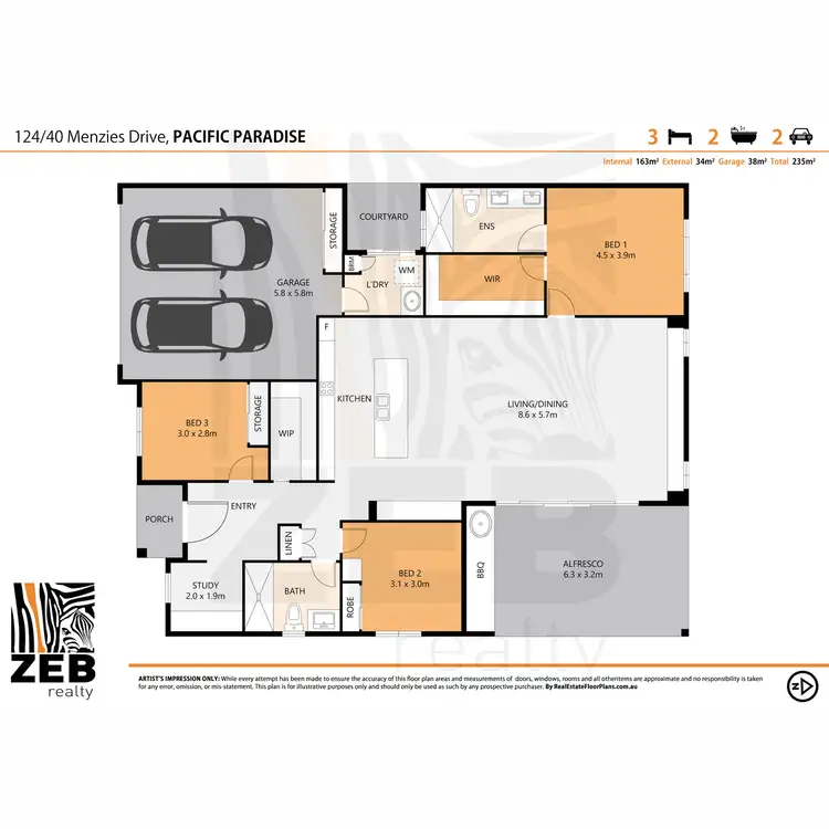 Floorplan of Homely house listing, 124/40 Menzies Drive, Pacific Paradise QLD 4564
