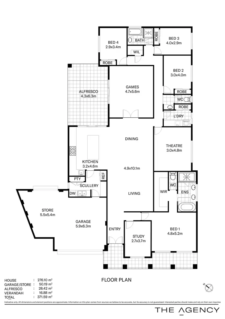 Floorplan of Homely house listing, 14 Durack Way, Padbury WA 6025