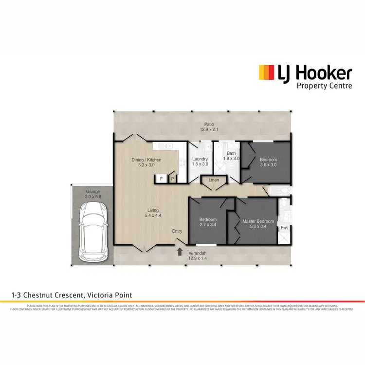 Floorplan of Homely house listing, 1-3 Chestnut Crescent, Victoria Point QLD 4165