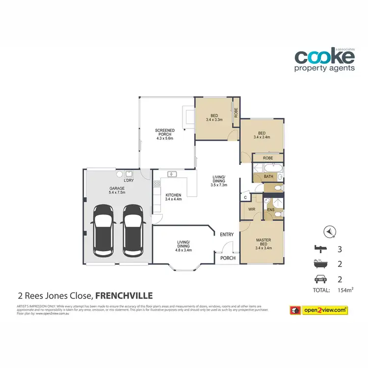 Floorplan of Homely house listing, 2 Rees Jones Close, Frenchville QLD 4701