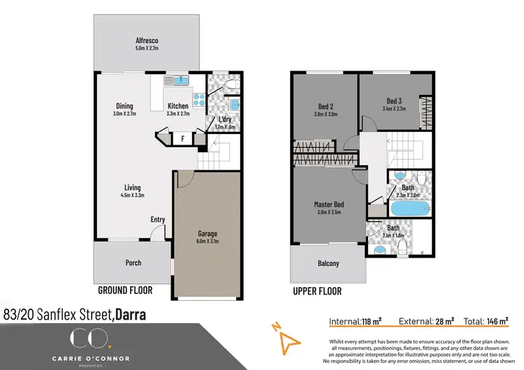 Floorplan of Homely townhouse listing, 83/20 Sanflex Street, Darra QLD 4076